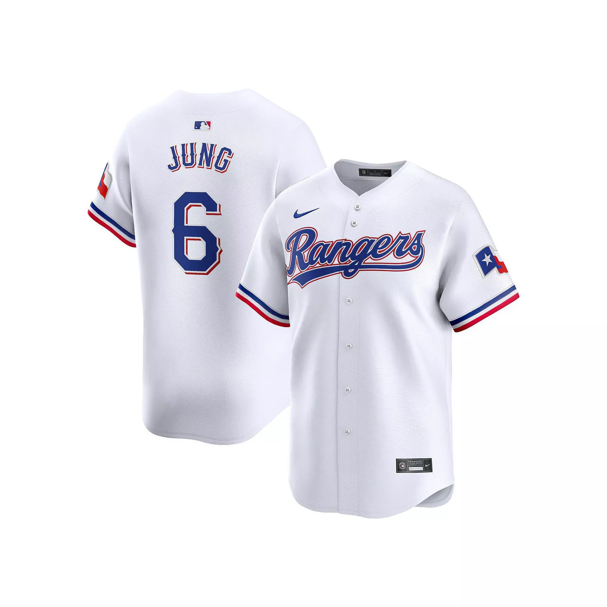 Men's Nike Josh Jung White Texas Rangers Home Limited Player Jersey, Size: XL Product Image