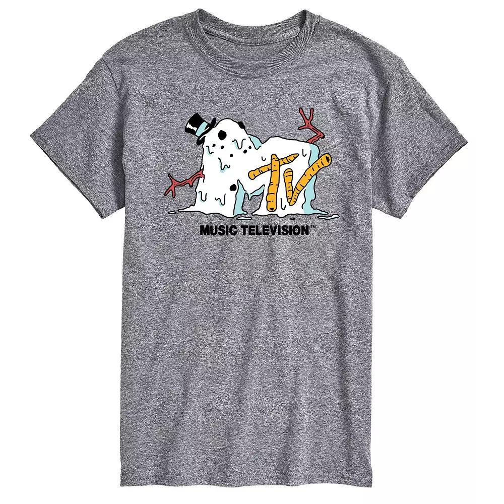 Big & Tall MTV Snowman Melting Graphic Tee, Mens Grey Gray Product Image