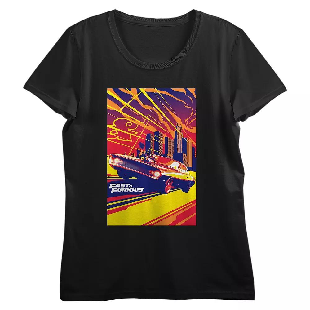 Juniors' Fast & Furious Dodge Poster Graphic Tee, Women's, Size: Small, Black Product Image