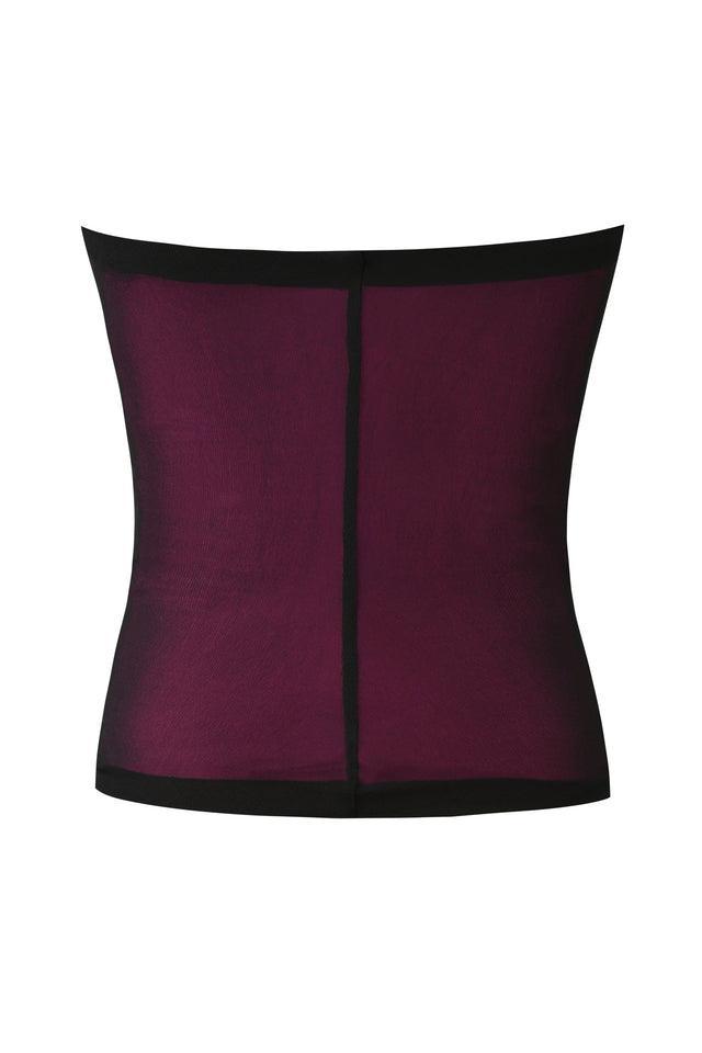 AVARIX HOSIERY LAYERED SHORT - PLUM Product Image