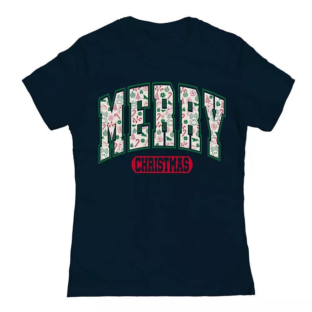 Junior's Merry Christmas Co Graphic Tee, Women's, Size: XL, Black Navy Product Image