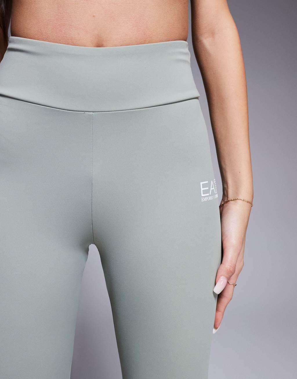 Armani EA7 logo leggings in green - part of a set  Product Image