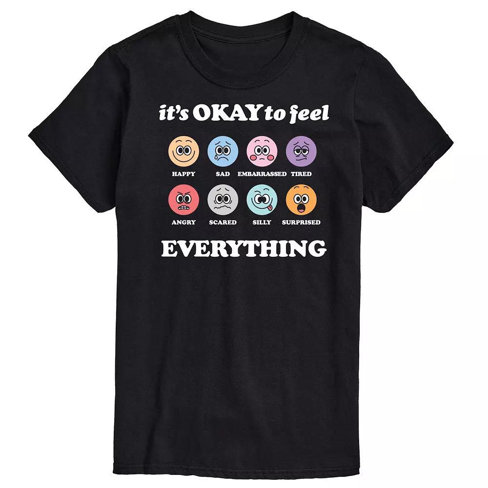 Men's It's Okay to Feel Everything Graphic Tee, Size: Large, Blue Product Image