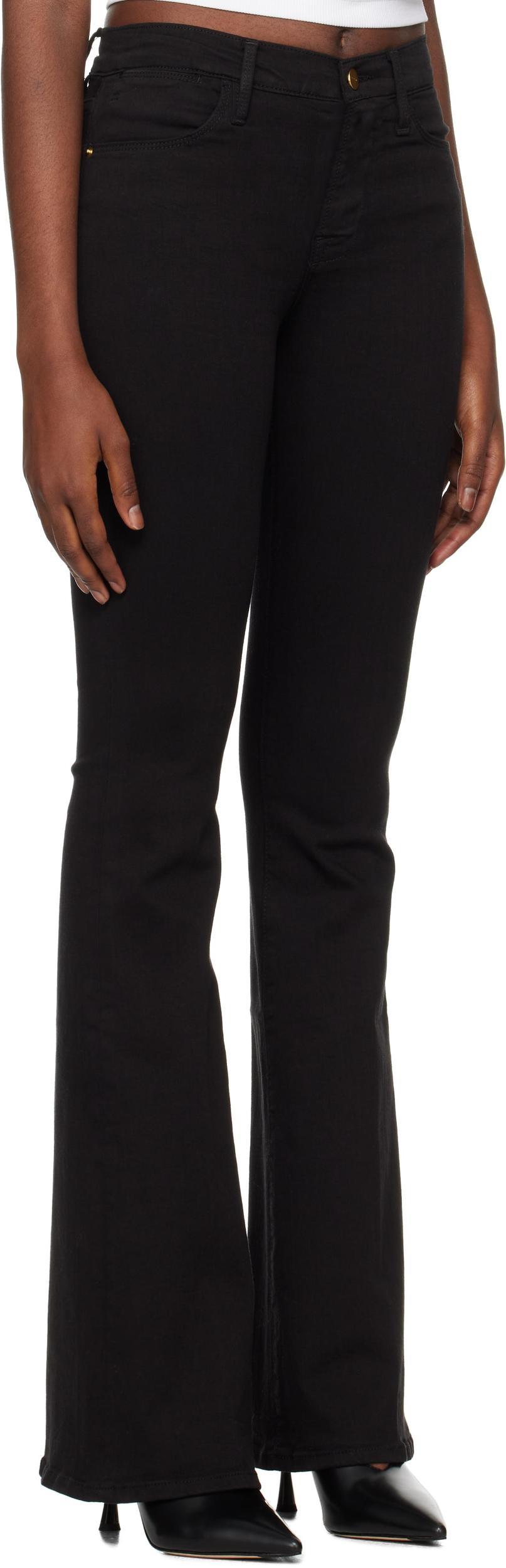 FRAME Black 'le High Flare' Jeans In Flmn Product Image