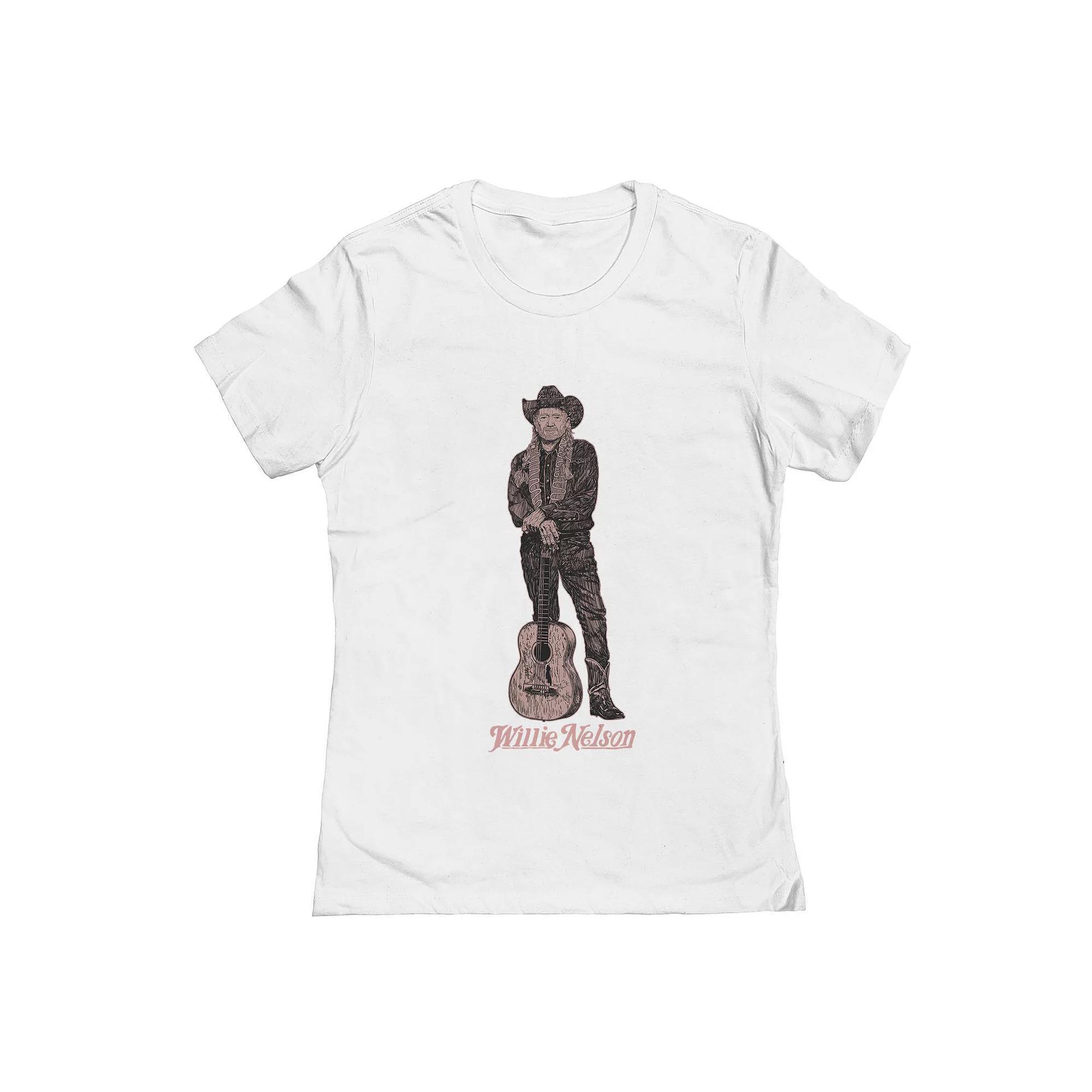 Junior's Willie Nelson Master Pose Graphic Tee, Women's, Size: XXL, White Product Image