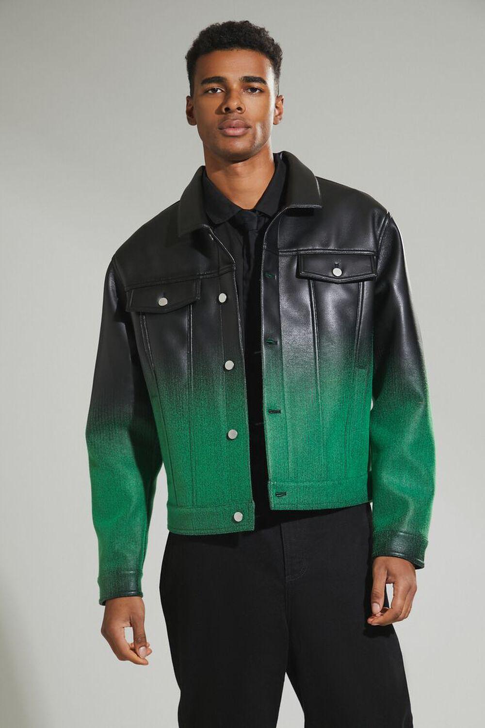 Ombre Faux Leather Moto Jacket | Forever 21 Product Image