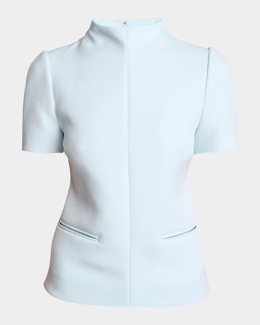Tailored Zip Twill Mini Skirt Product Image