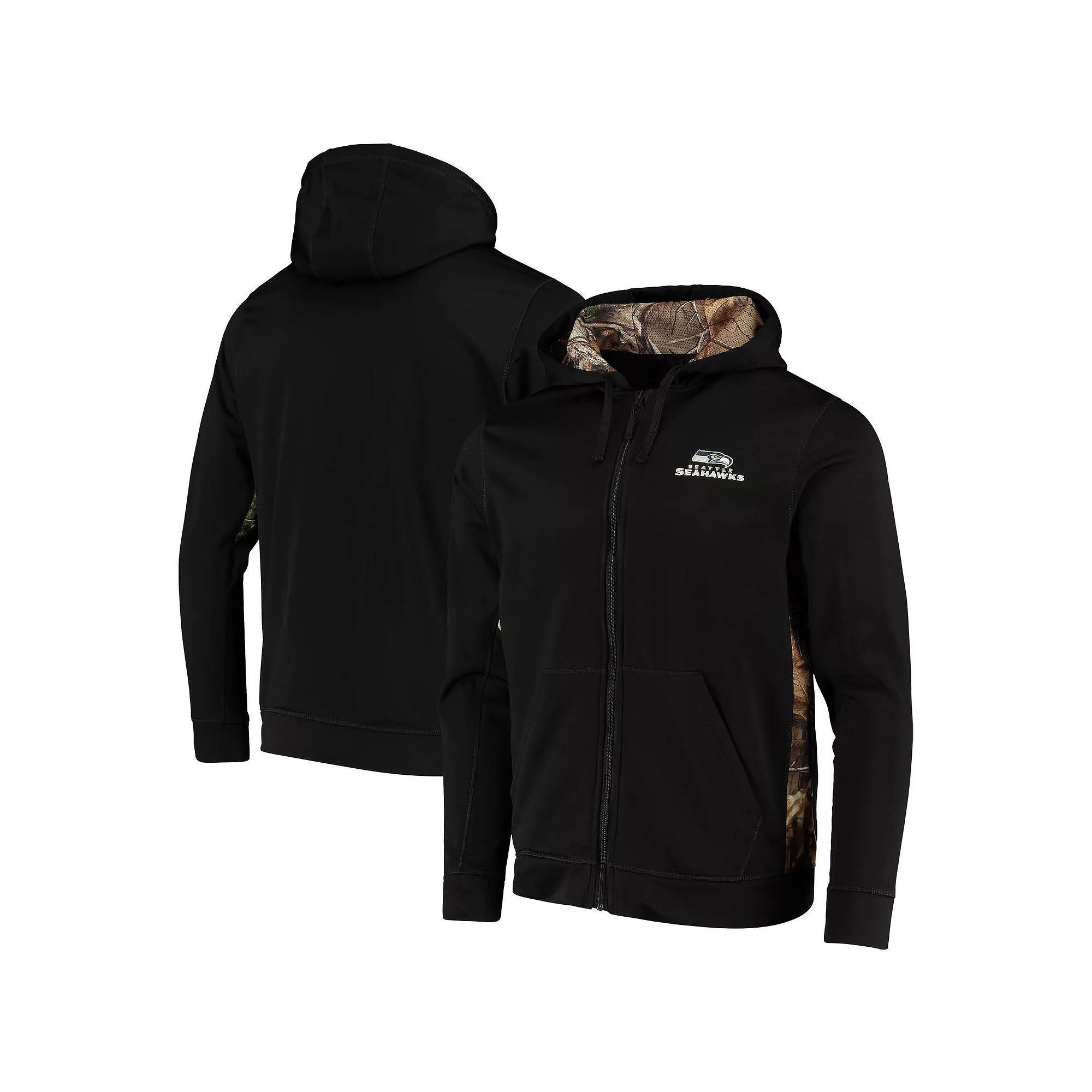 Men's Dunbrooke Black/Realtree Camo Seattle Seahawks Decoy Tech Fleece Full-Zip Hoodie, Size: Medium Product Image
