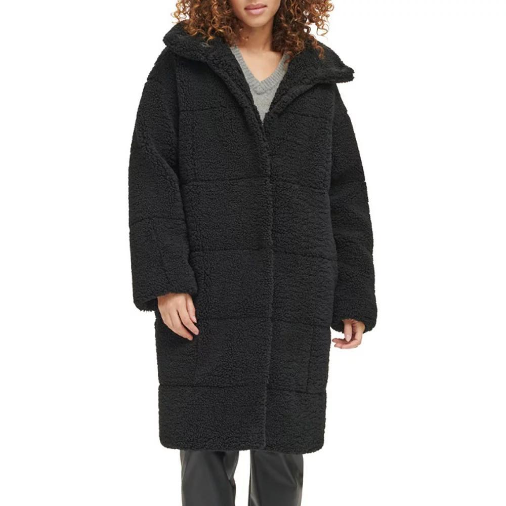 Womens Levis Long Quilted Sherpa Coat Product Image