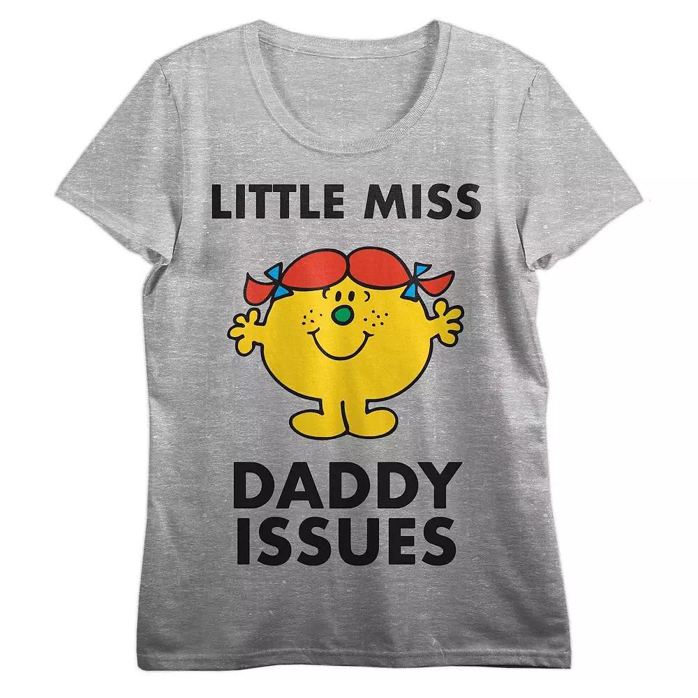 Juniors' Mr. Men and Little Miss Graphic Tee, Girl's, Size: Large, Gray Product Image