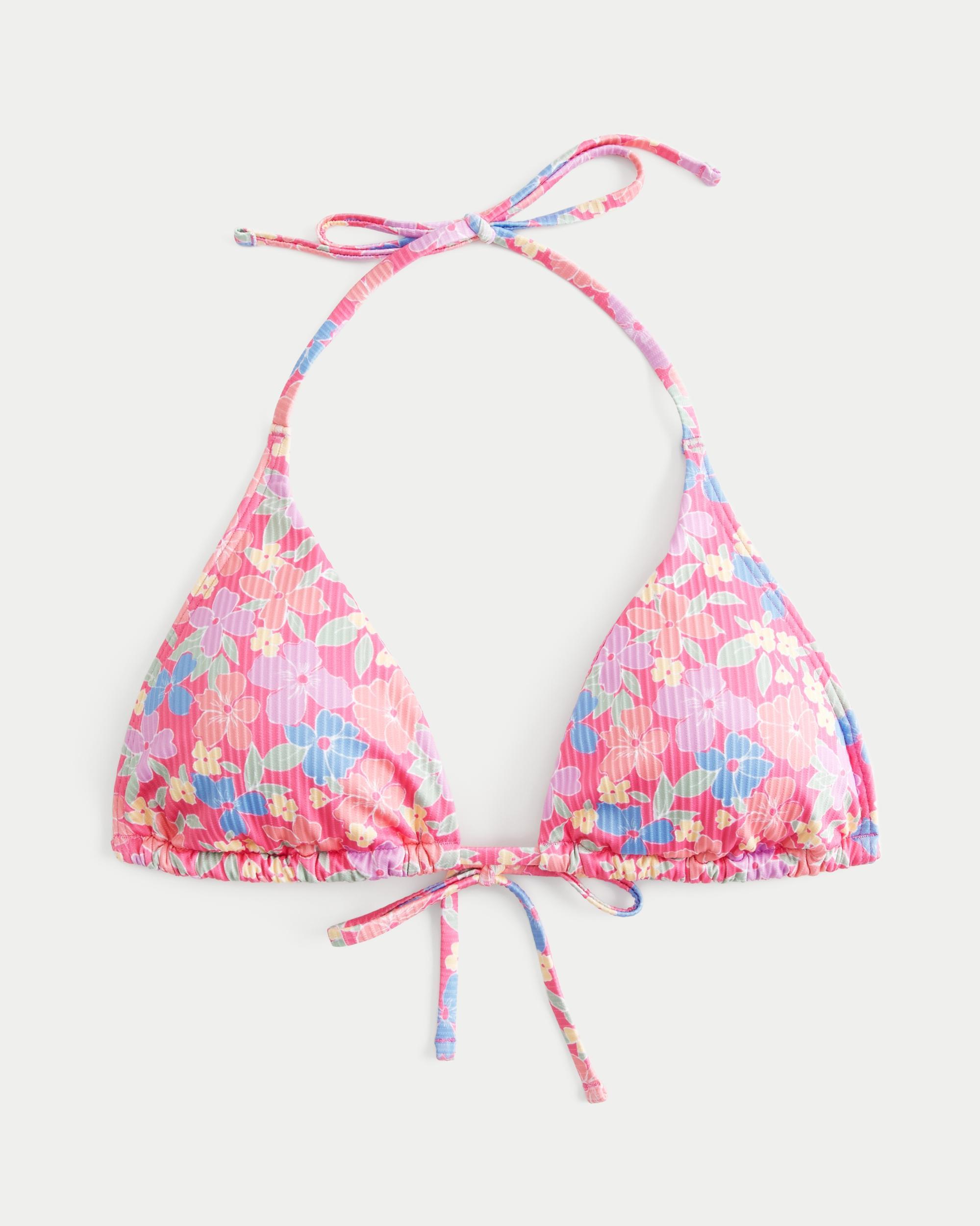 Ribbed Multi-Way Triangle Bikini Top Product Image