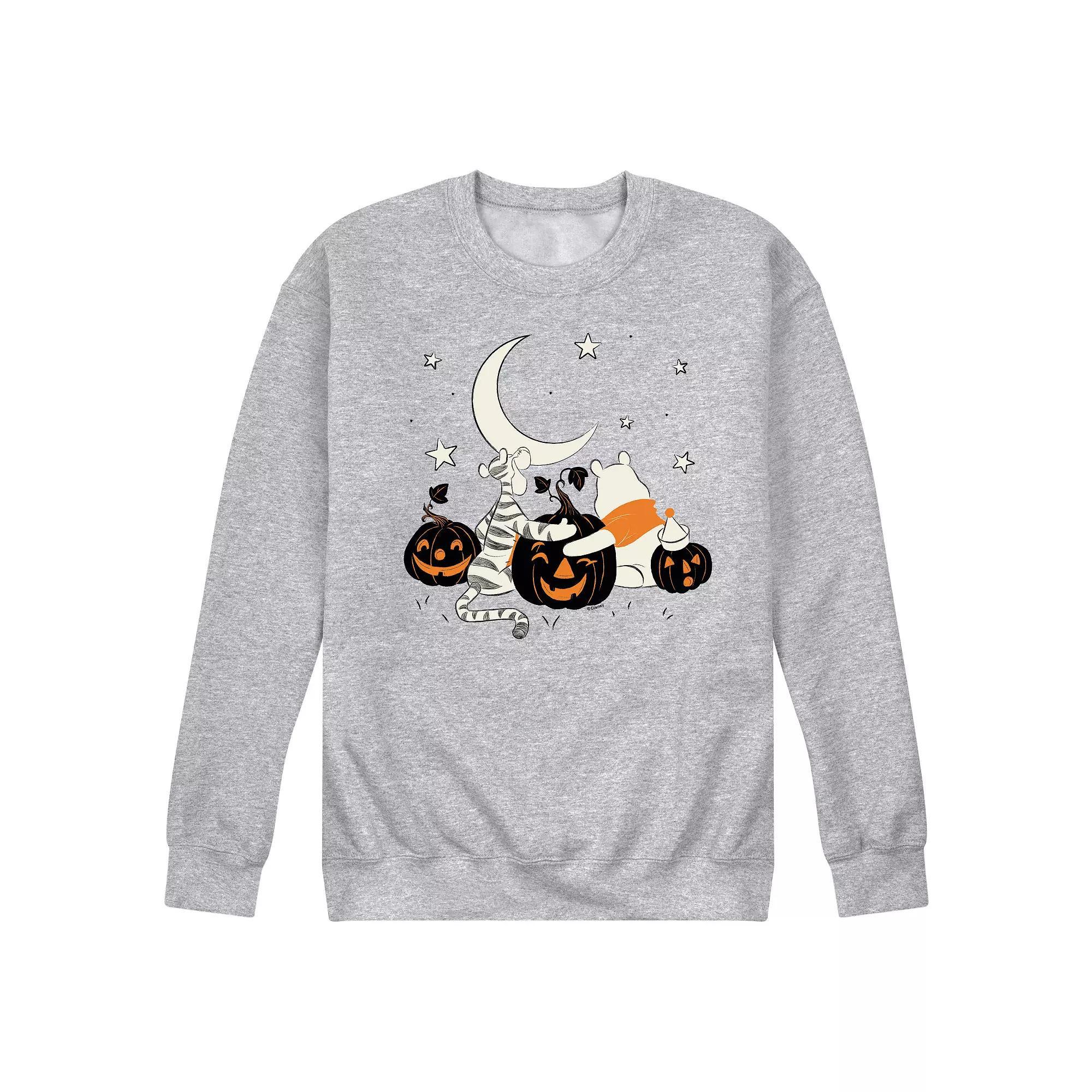 Disneys Winnie the Pooh Mens Tigger & Pooh Pumpkins Long Sleeve Graphic Tee Product Image
