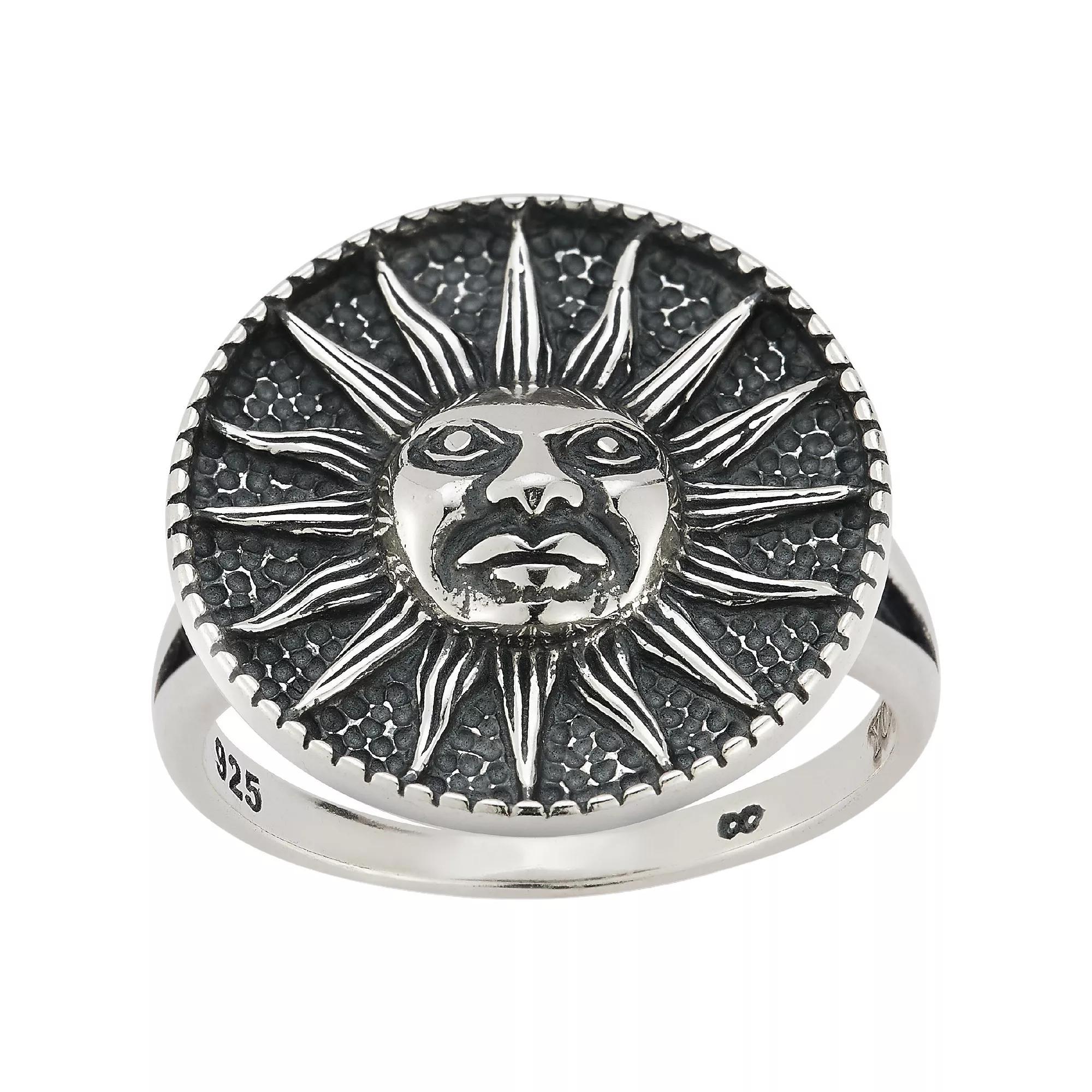 Sunkissed Sterling Sterling Silver Oxidized Sun Ring, Women's, Size: 6, Silver Tone Product Image