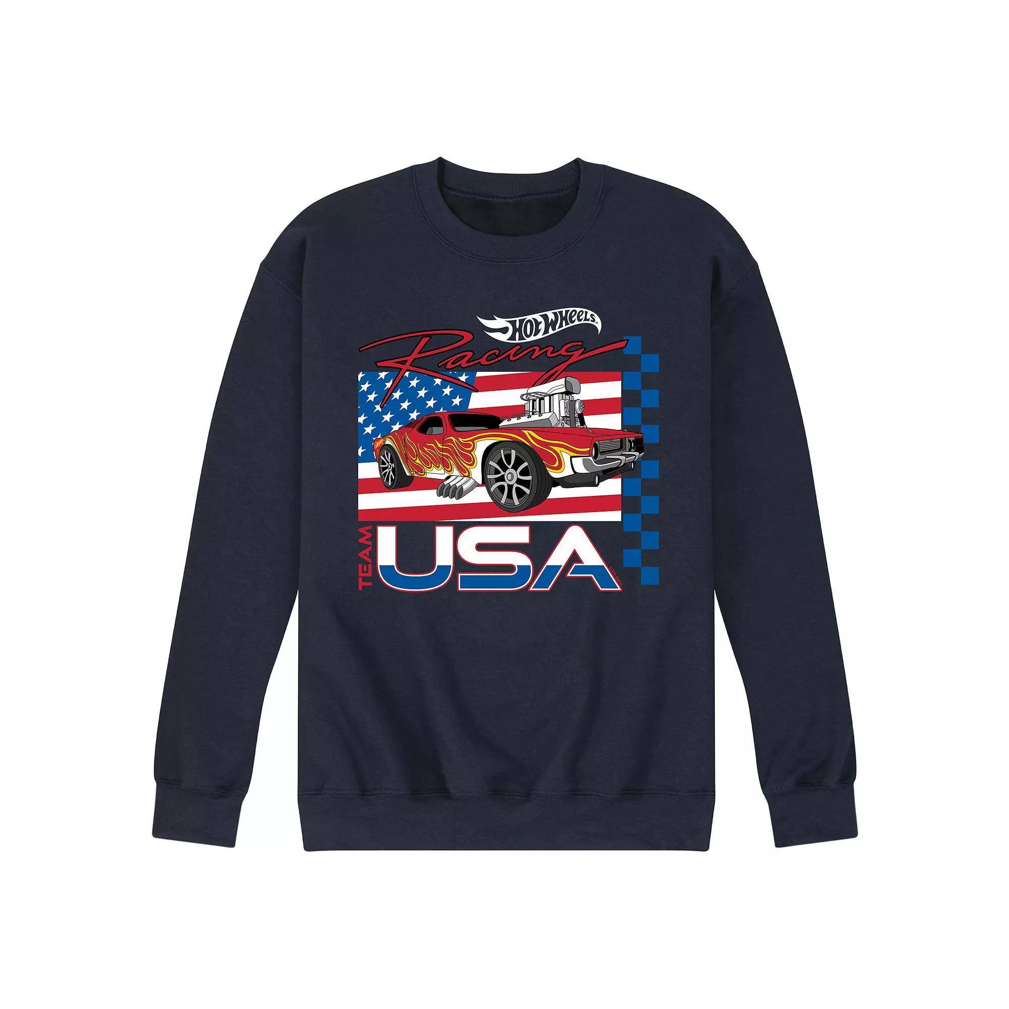 Mens Hot Wheels Americana Fleece Sweatshirt Blue Product Image