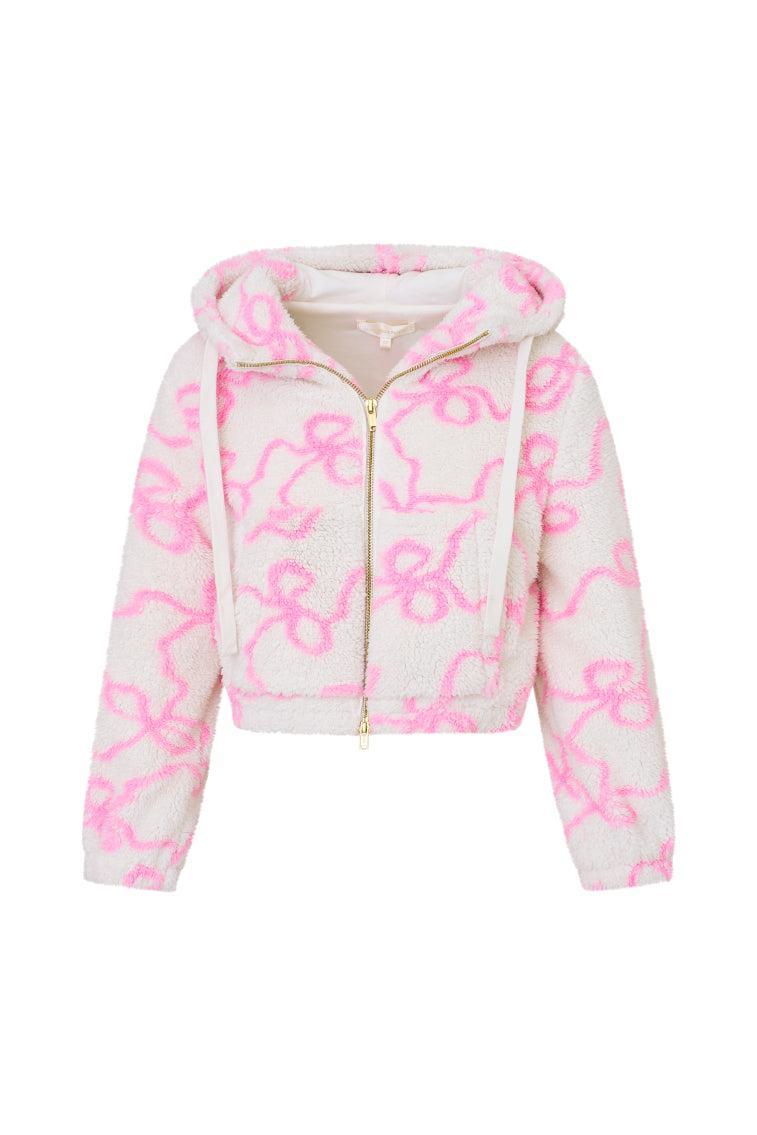 Darcelle Bow Print Teddy Bomber Product Image