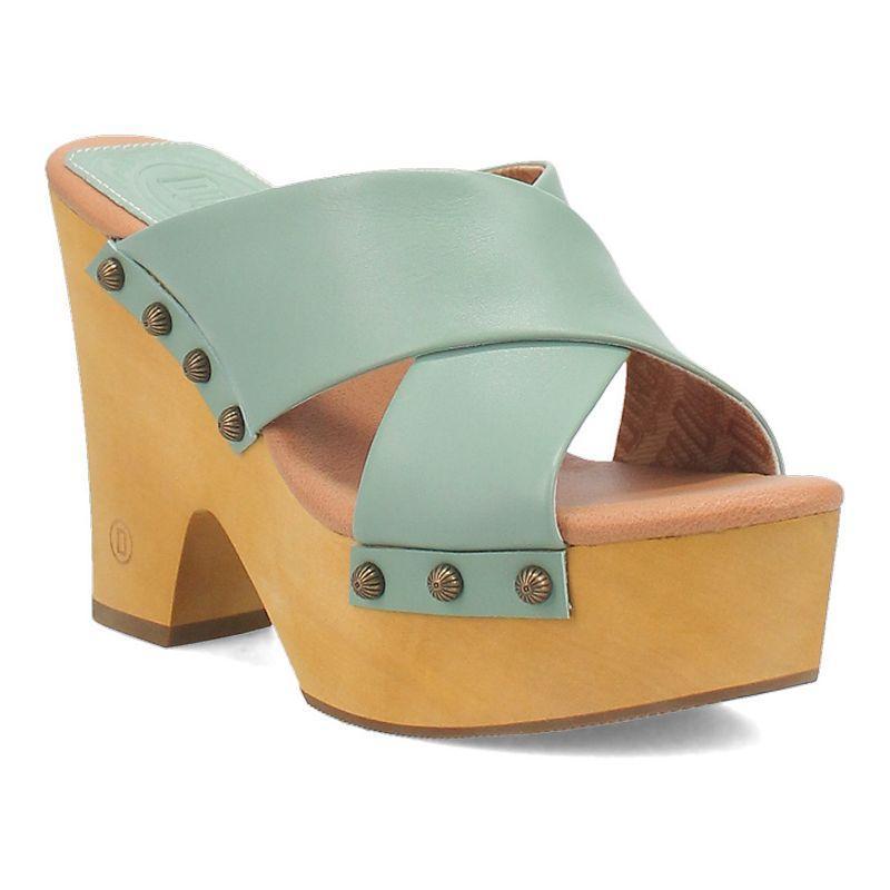 Dingo Driftwood Womens Leather Platform Sandals Product Image