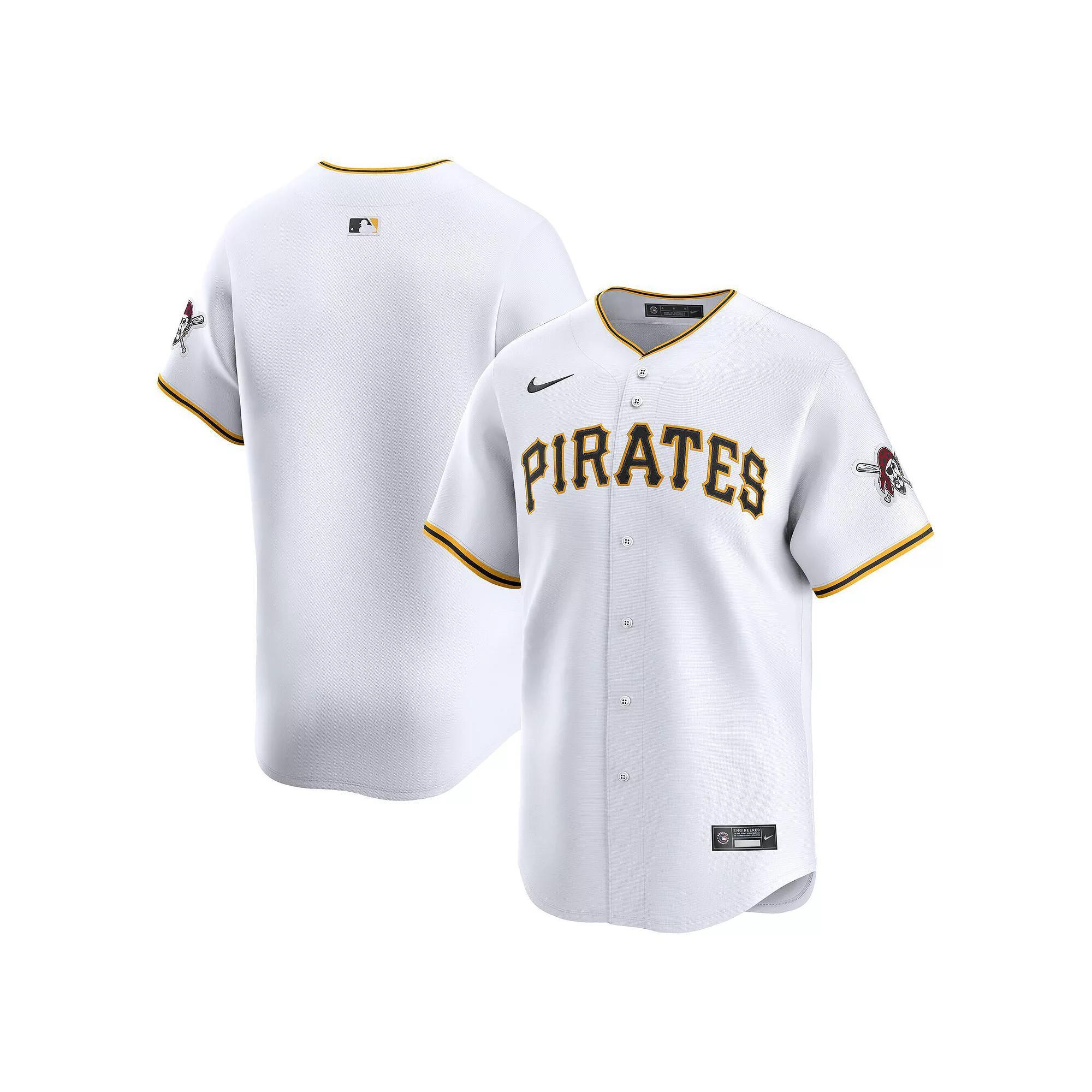 Men's Nike White Pittsburgh Pirates Home Limited Jersey, Size: XL Product Image