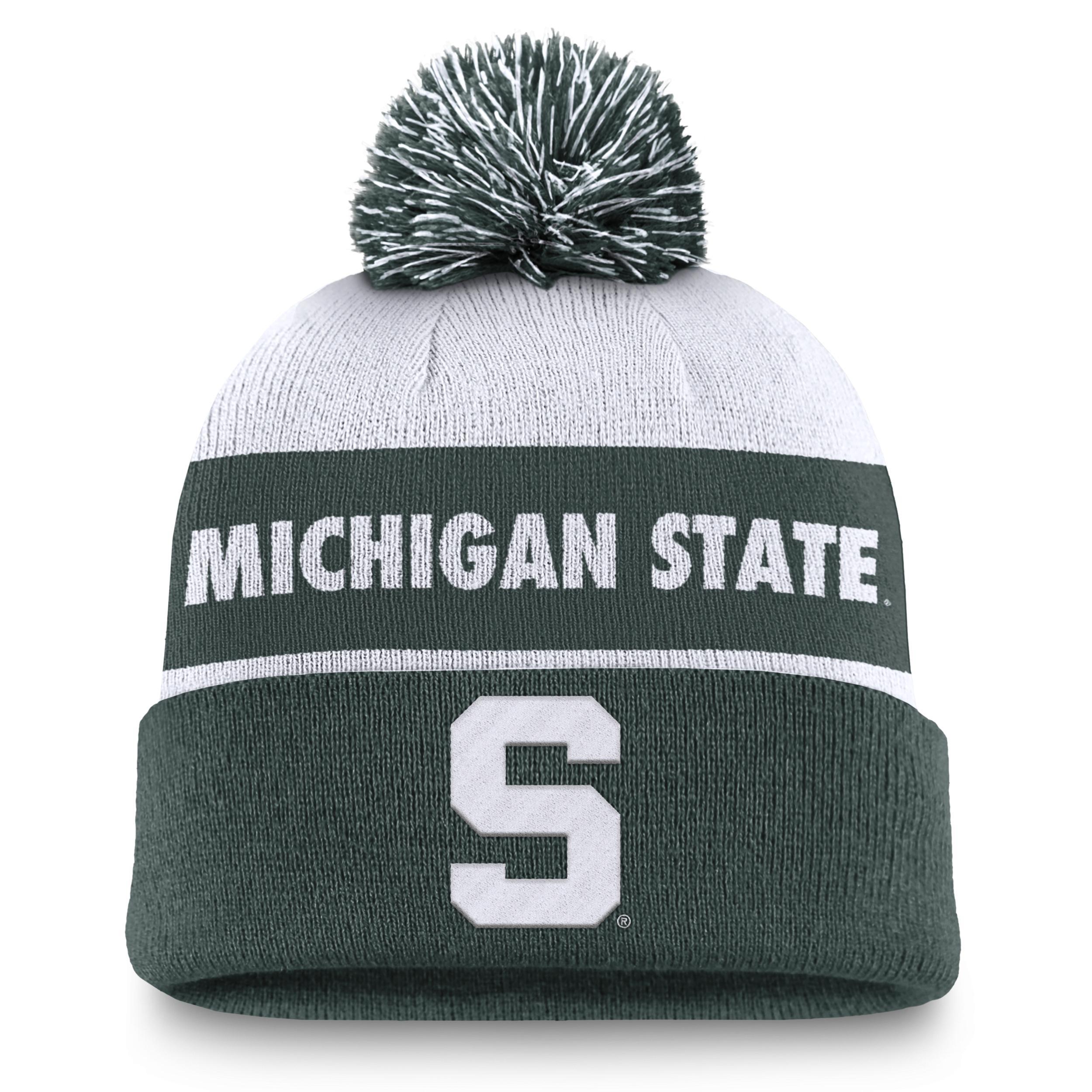 Michigan State Spartans Primetime Peak Men's Nike College Cuffed Pom Beanie Product Image