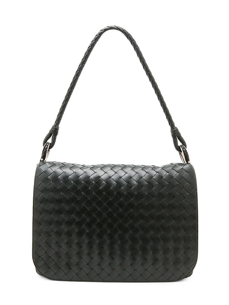 Mens Small Swing Intrecciato Leather Messenger Bag Product Image
