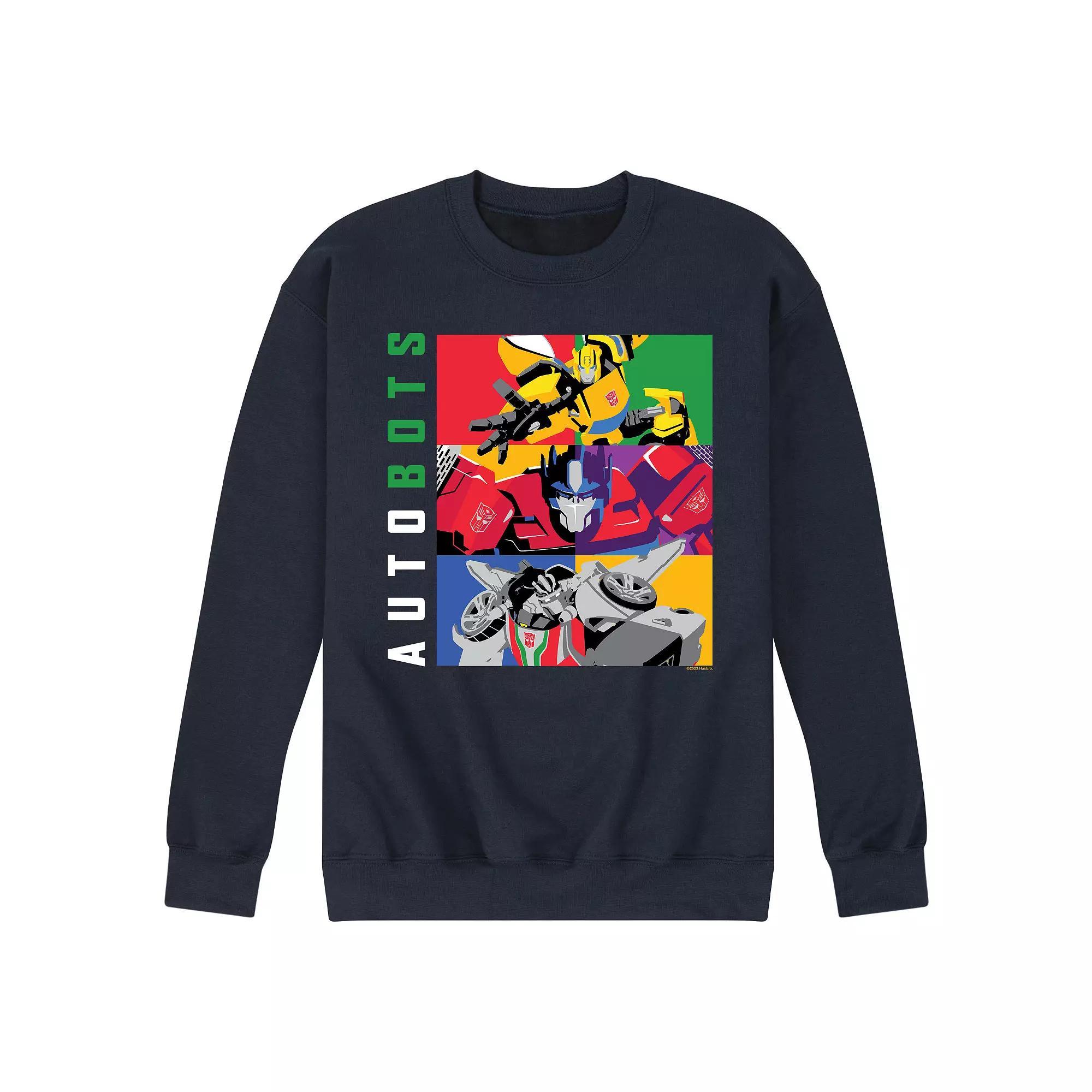 Mens Transformers Autobots Fleece Sweatshirt Blue Product Image