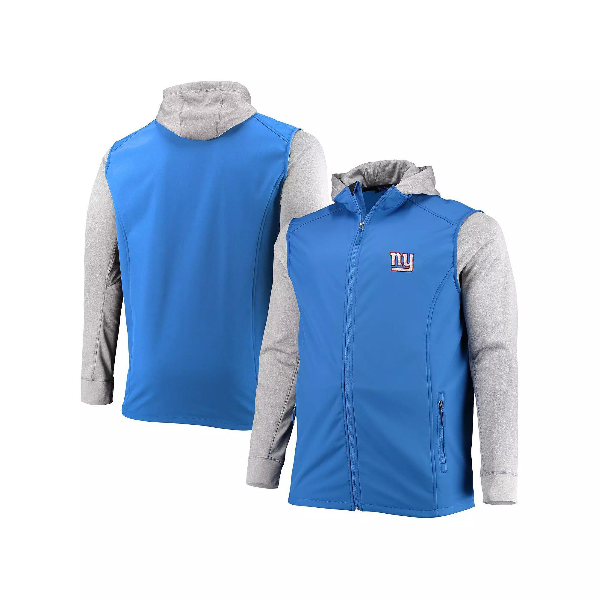 Mens Dunbrooke Royal/Gray New York Giants Big & Tall Alpha Full-Zip Hoodie Jacket Product Image
