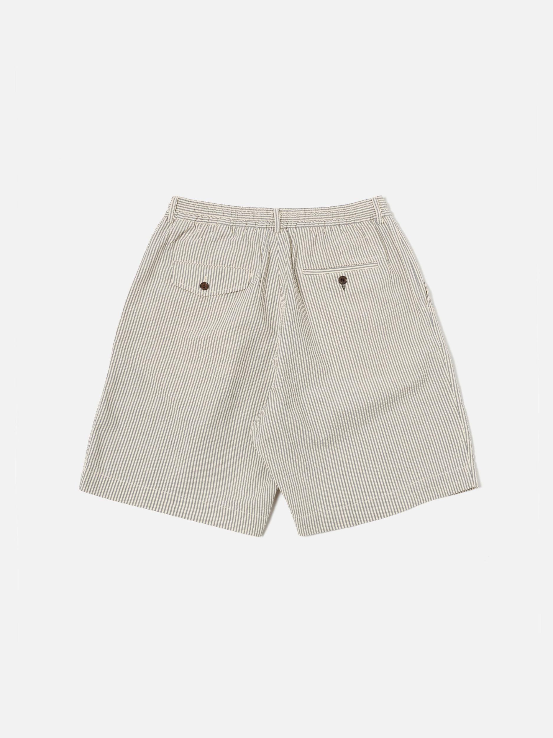 Grey Derby Stripe Pleated Track Short Product Image