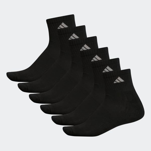 Men's adidas 6-pack Athletic Cushioned Quarter Socks, Size: 8-12, Medium Gray Product Image
