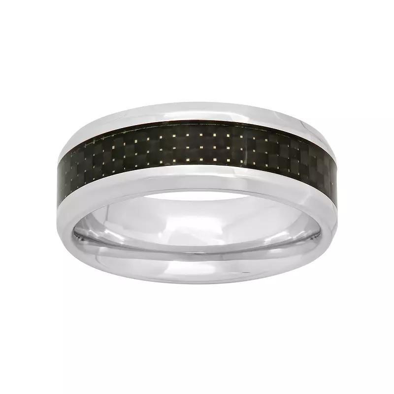 Stainless Steel & Carbon Fiber Band - Men, Men's, Size: 13, Black Product Image