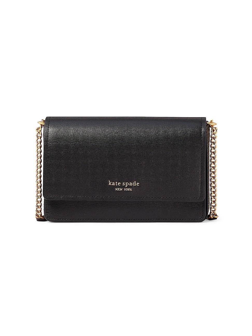 Womens Morgan Saffiano Leather Flap Chain Wallet Product Image