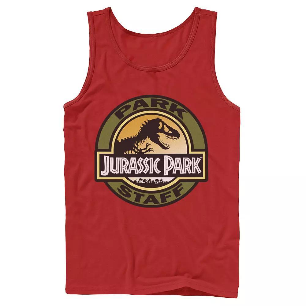 Men's Jurassic Park Staff Icon T-Rex Skeleton Tank Top, Size: Large, Black Product Image