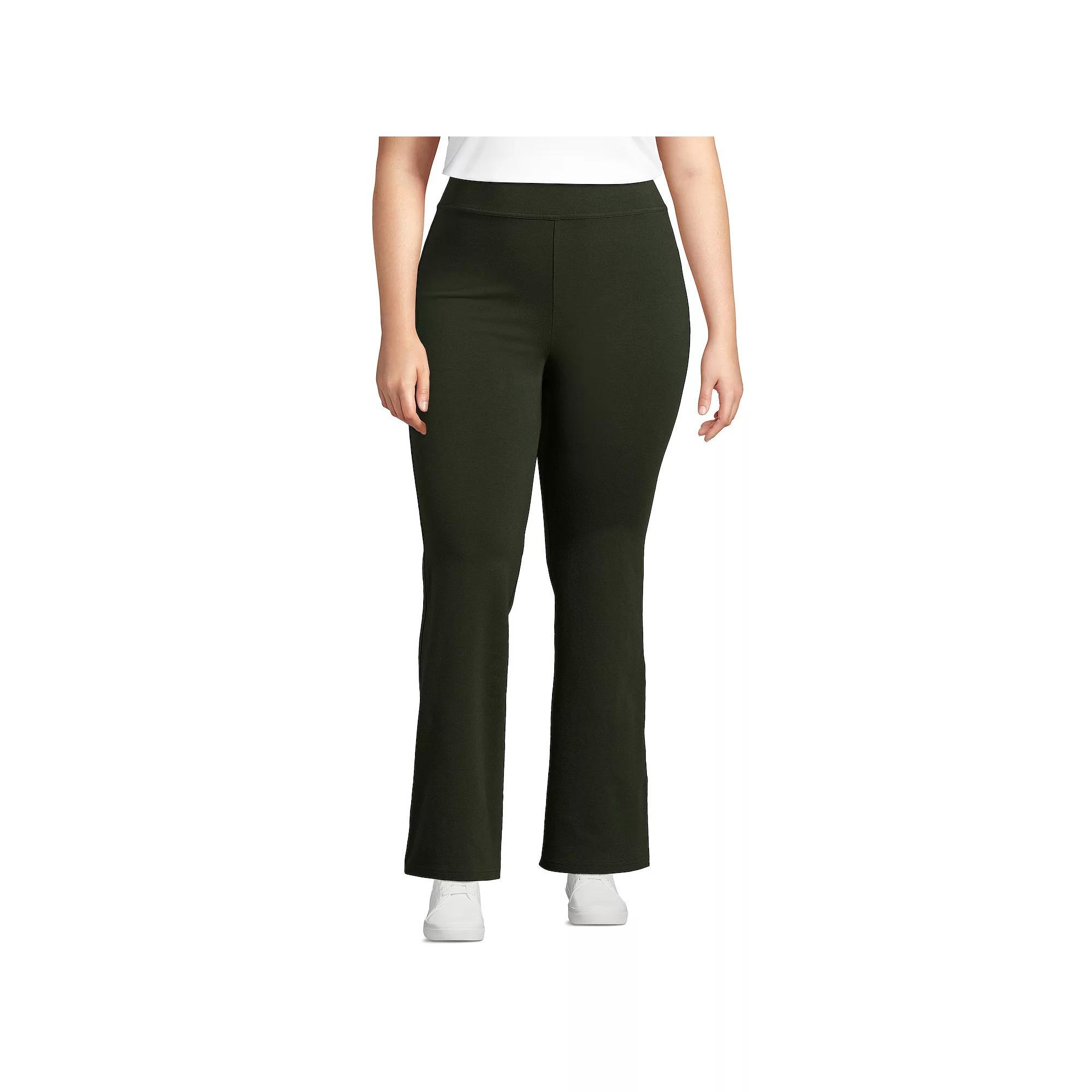 Plus Size Lands' End Starfish High-Rise Flare Pants, Women's, Size: 3XL, Grey Heather Product Image