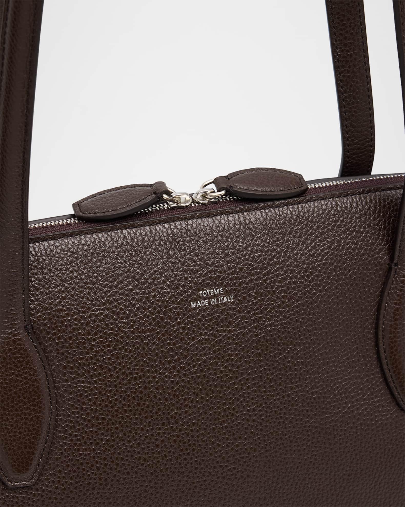 Curved Grain Leather Day Tote Bag Product Image