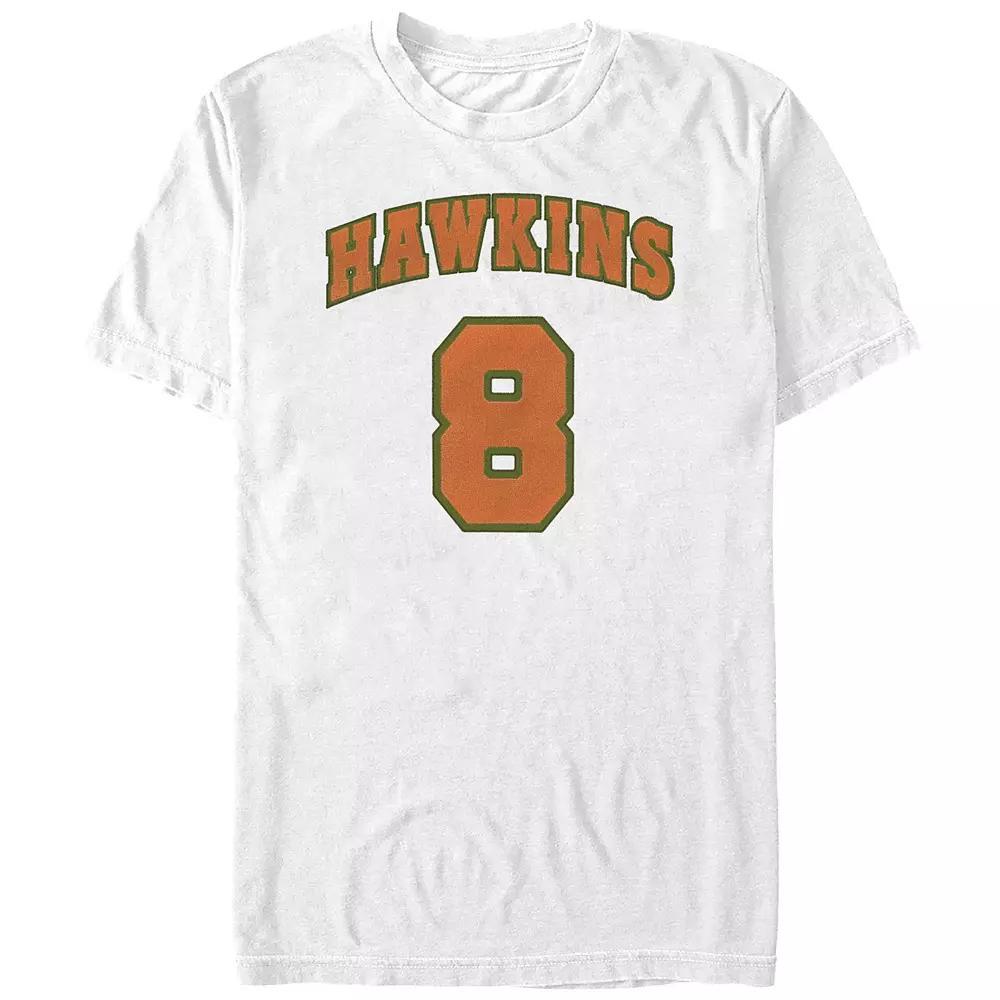Big & Tall Stranger Things Hawkins 8 Graphic Tee, Men's, Size: 4XL Tall, White Product Image