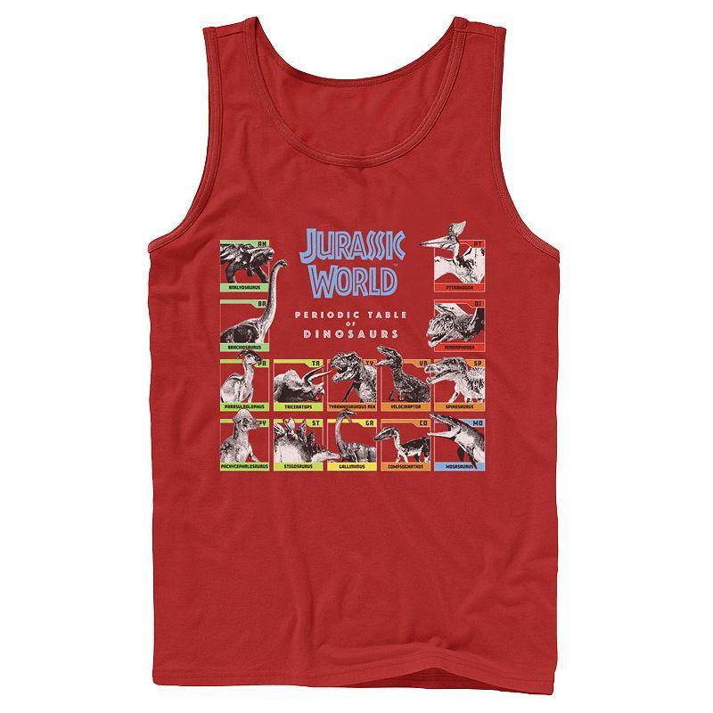Men's Jurassic World Periodic Table of Dinosaurs Graphic Tank Top, Size: XL, Black Product Image