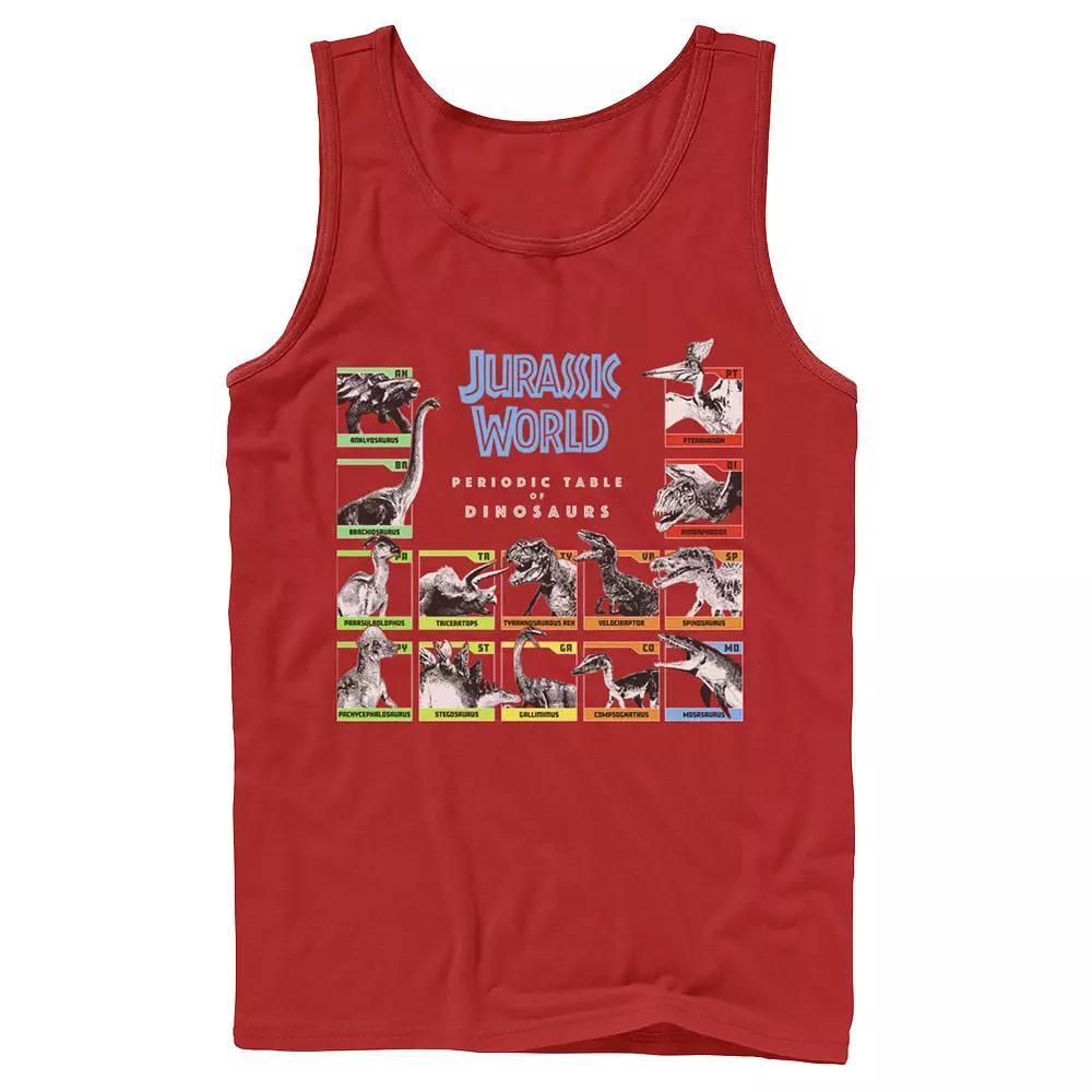 Men's Jurassic World Periodic Table of Dinosaurs Graphic Tank Top, Size: XL, Black Product Image
