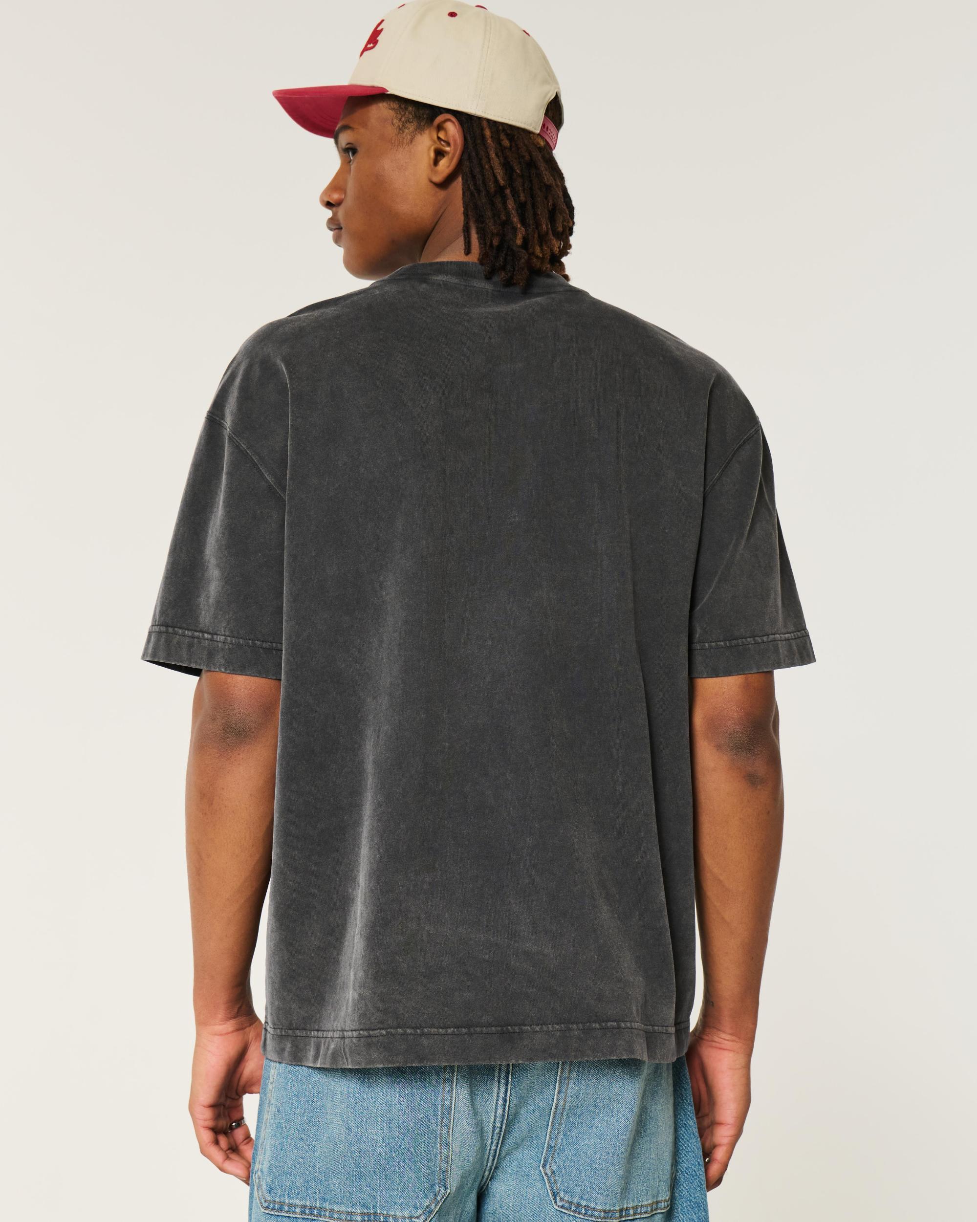 Boxy Heavyweight Camo Crew T-Shirt Product Image
