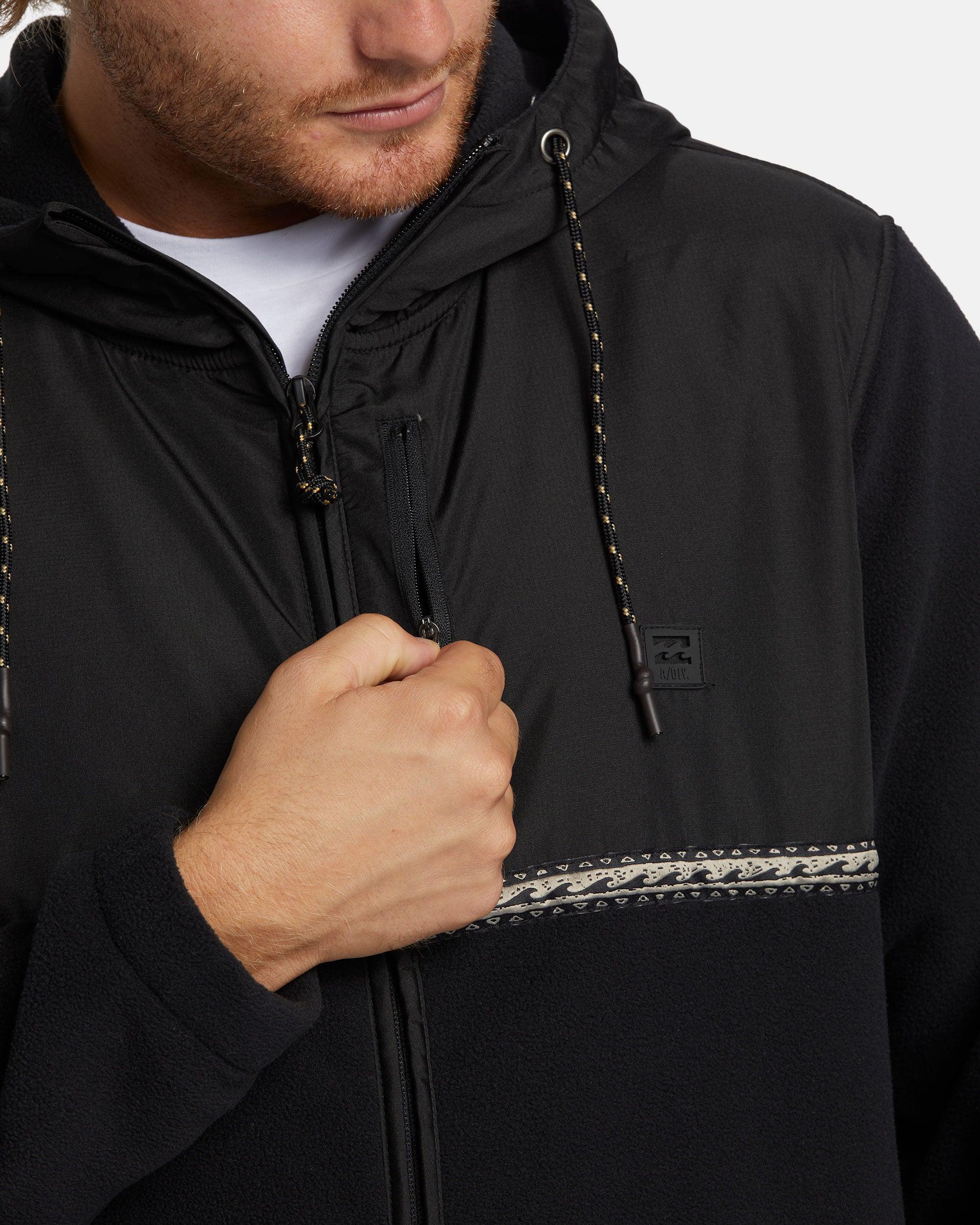 Boundary Lite Zip Hoodie - Black Male Product Image