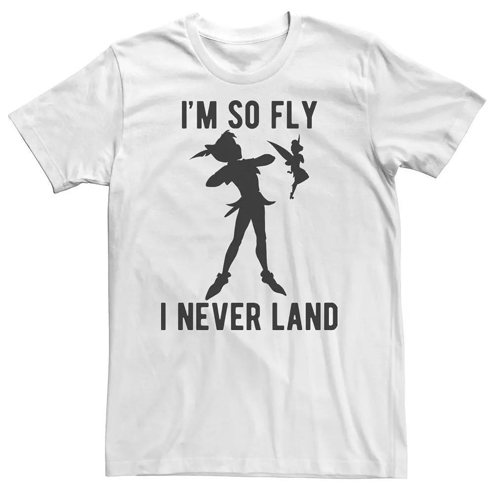 Big & Tall Disney Peter Pan Tinkerbell I'm So Fly I Never Land Tee, Men's, Size: 5XL, White Product Image