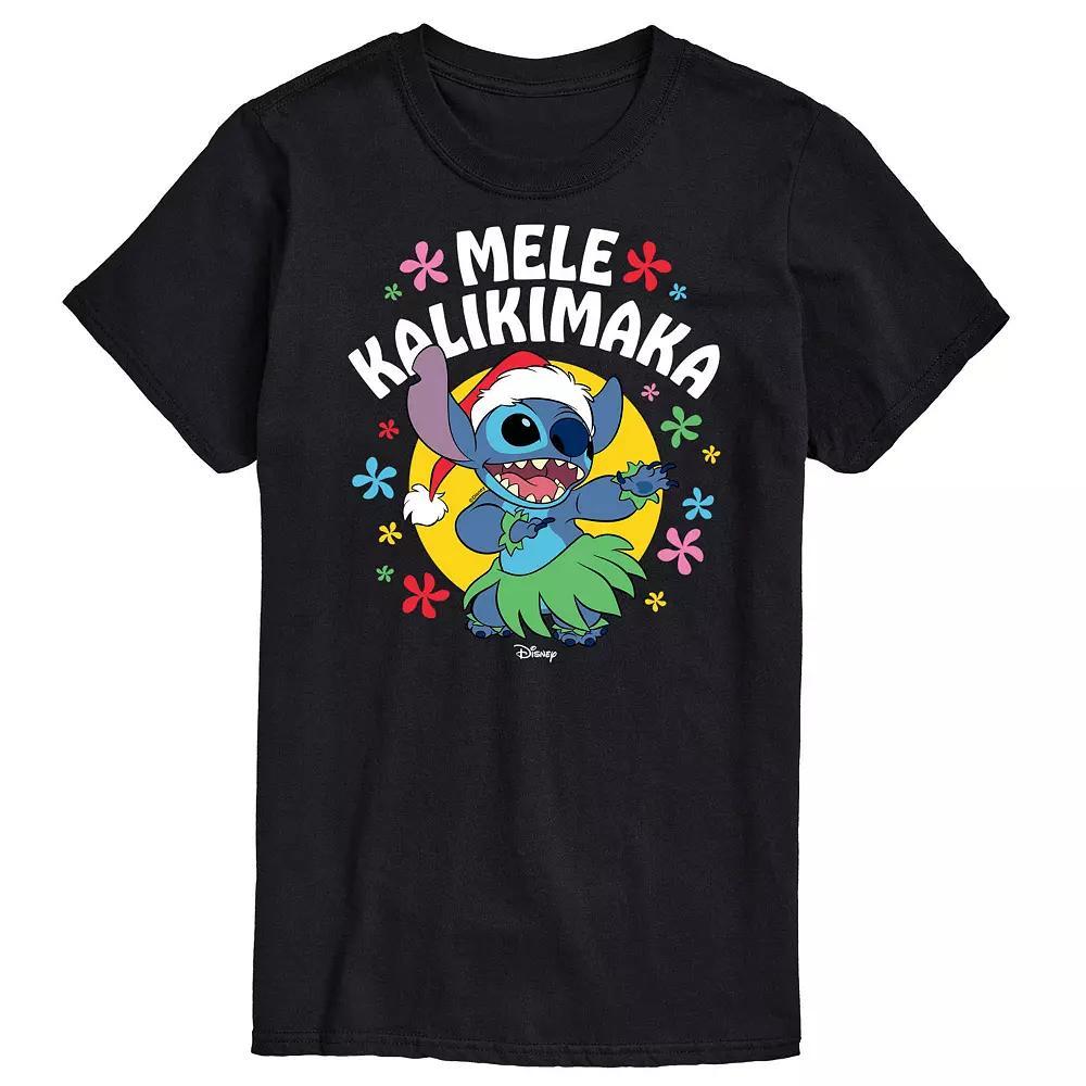 Disney's Lilo & Stitch Men's Mele Kalikmaka Graphic Tee, Size: XS, Black Product Image