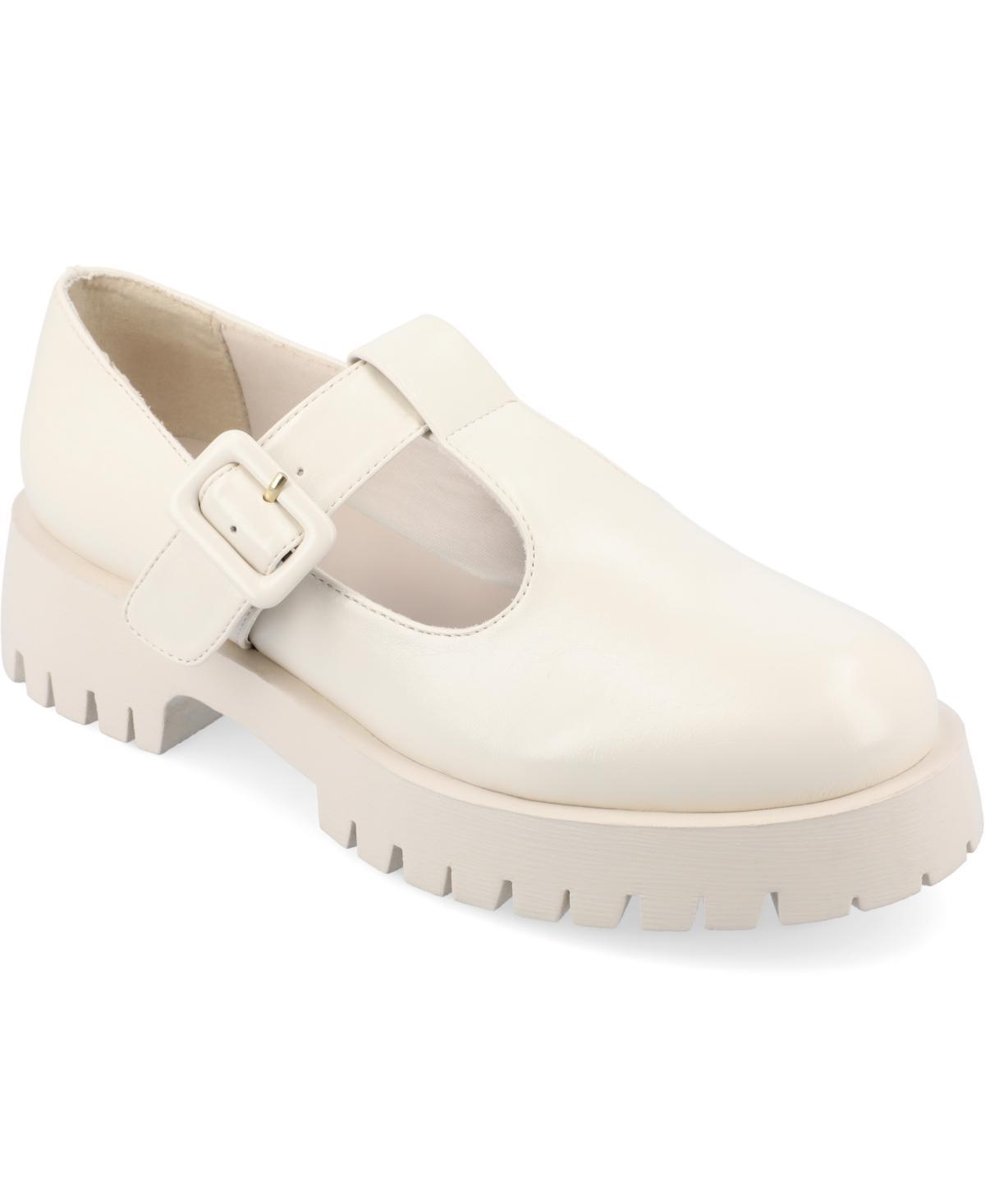 Journee Suvi Tru Comfort Foam Womens Mary Jane Flats Ivory Product Image