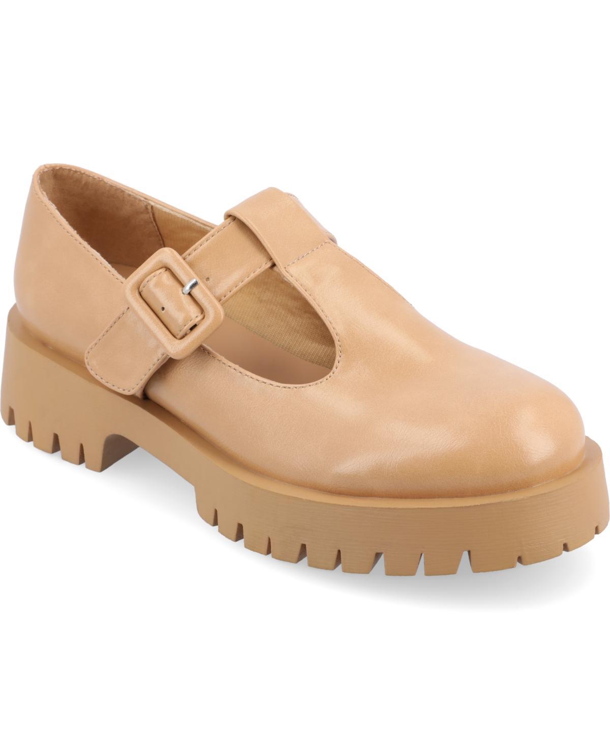 Journee Suvi Tru Comfort Foam Womens Mary Jane Flats Ivory Product Image