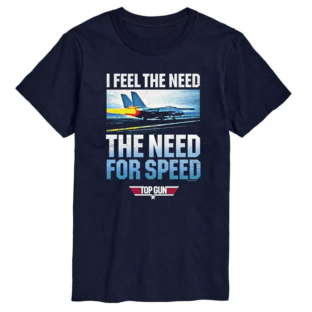 Mens Top Gun Need For Speed Tee Blue Product Image
