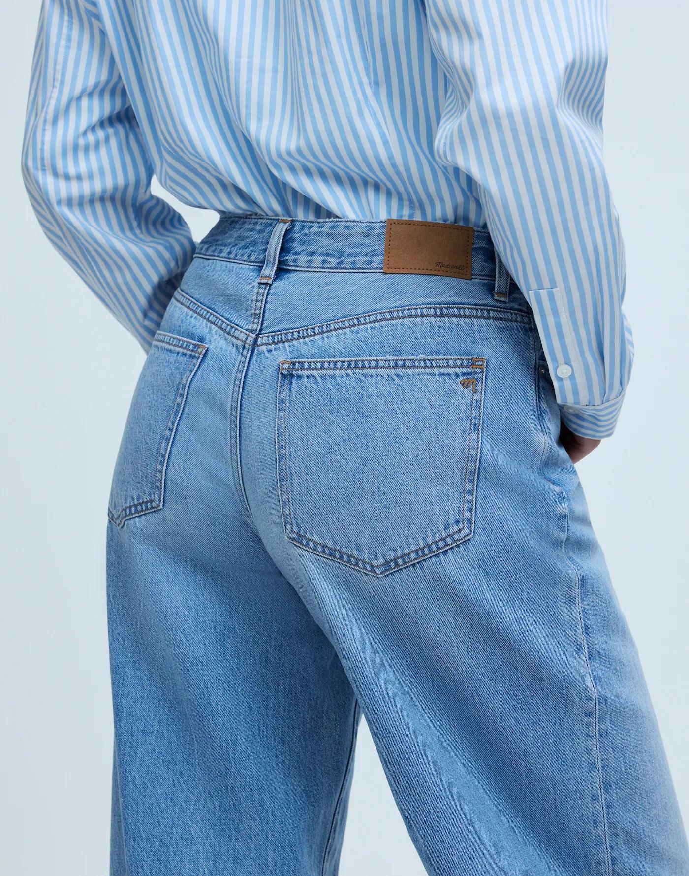 Curvy Low-Rise Superwide-Leg Jeans in Kendall Wash Product Image