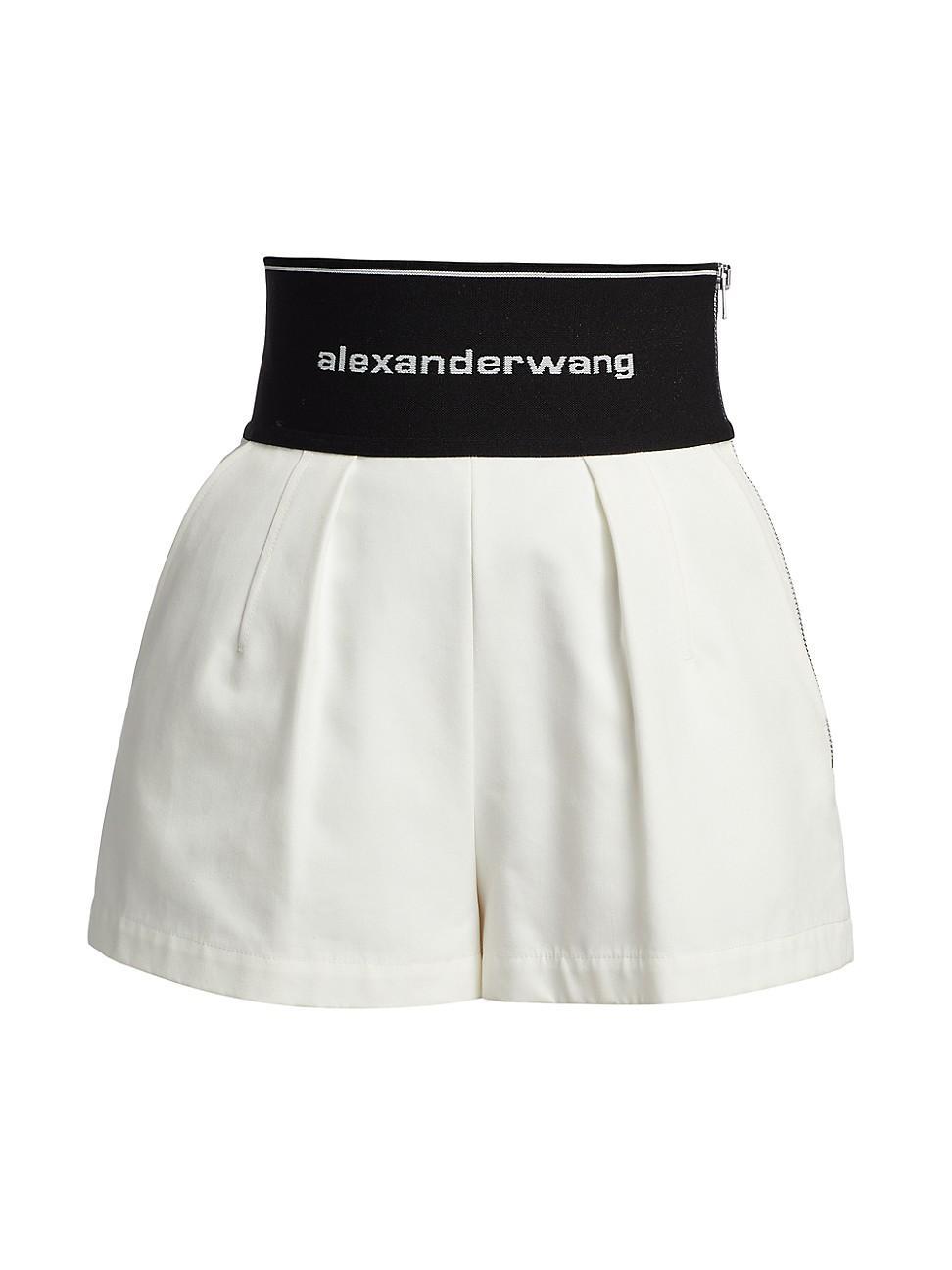 Womens Banded Logo Waist Shorts Product Image