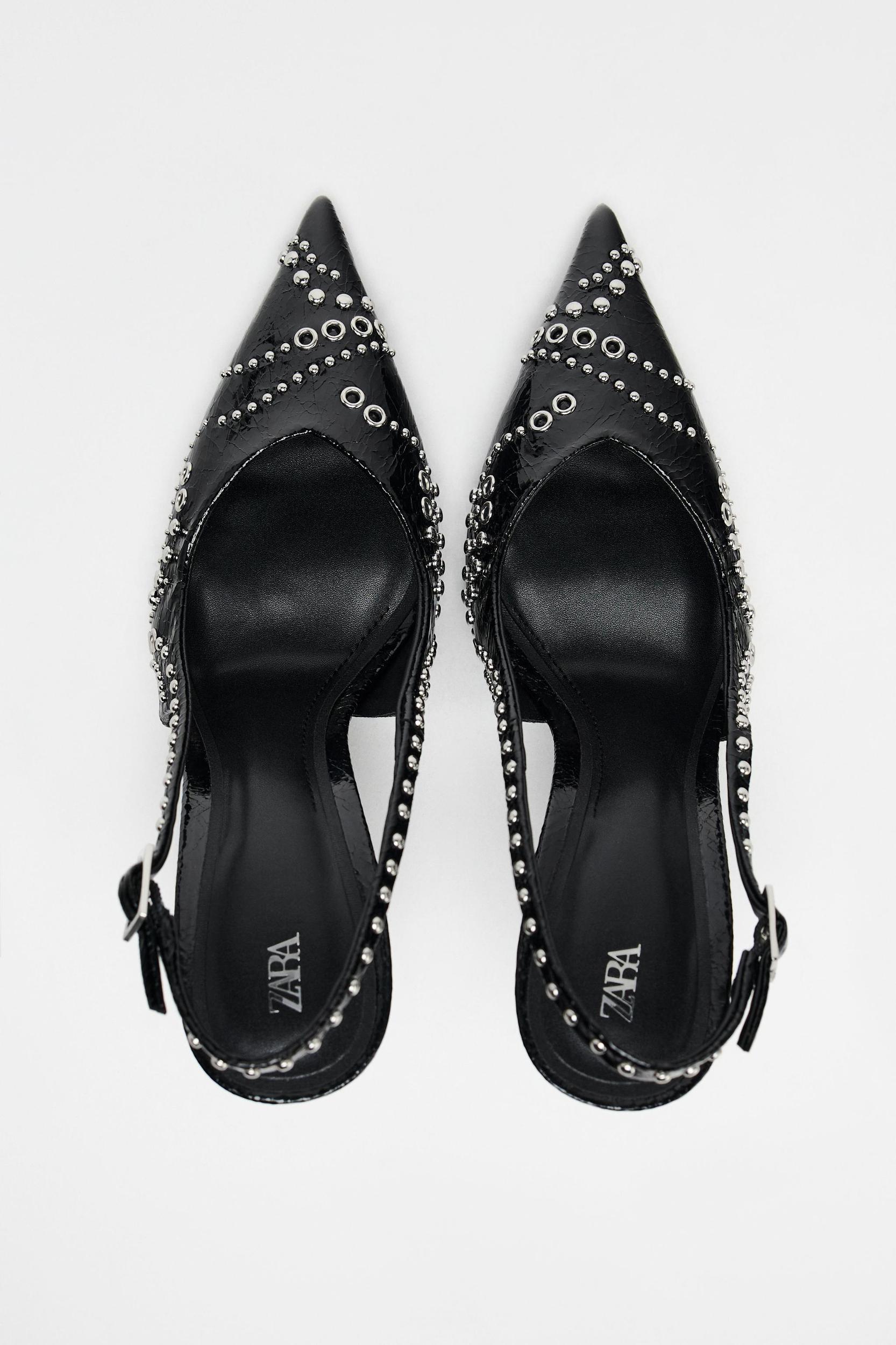 STUDDED HEELED PUMPS Product Image