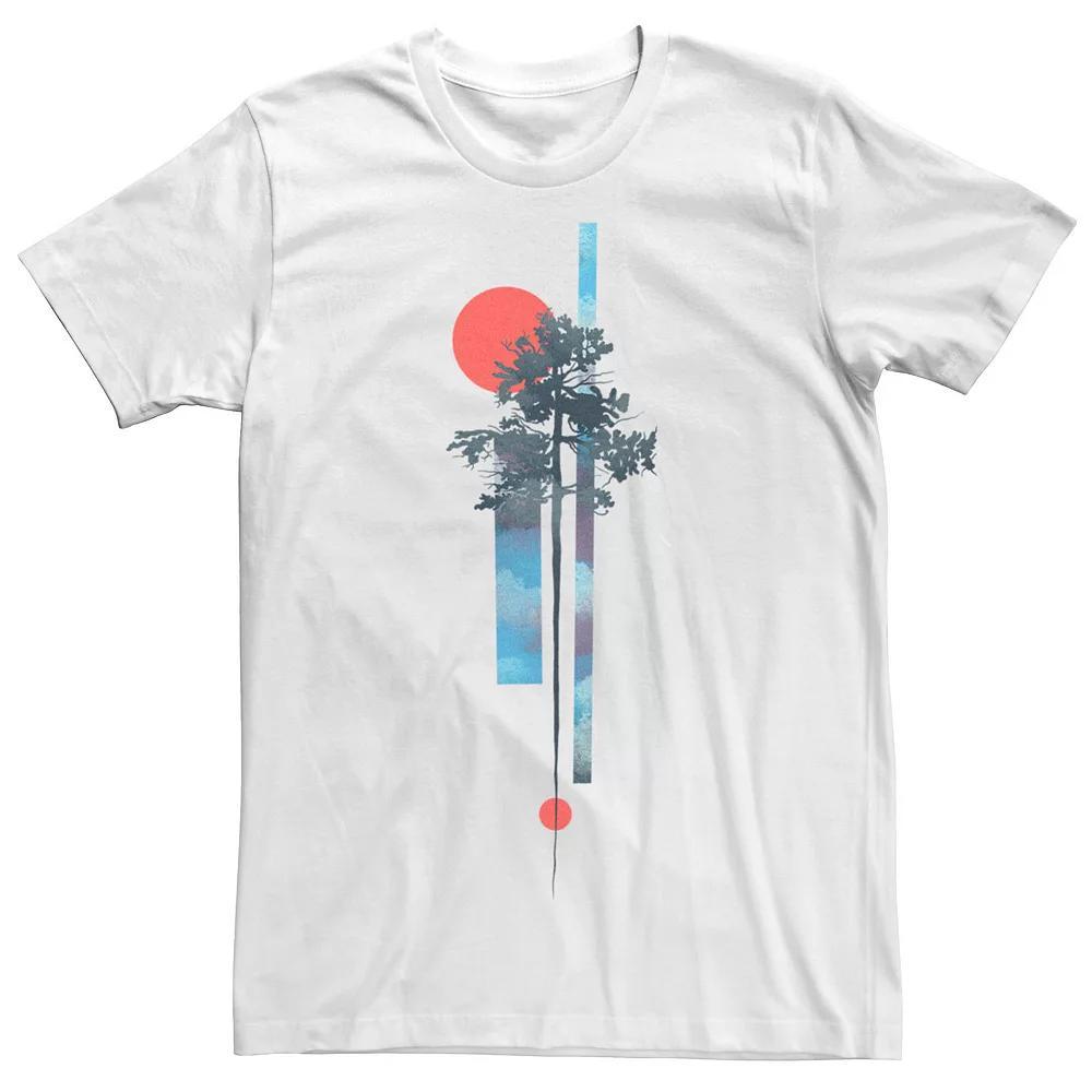 Men's Abstract Nature Tree Graphic Tee, Size: XXL, White Product Image