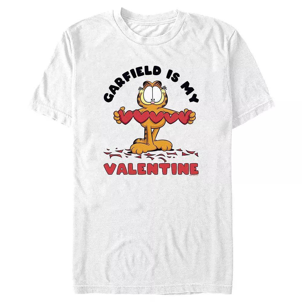 Men's Garfield Is My Valentine Graphic Tee, Size: XXL, White Product Image