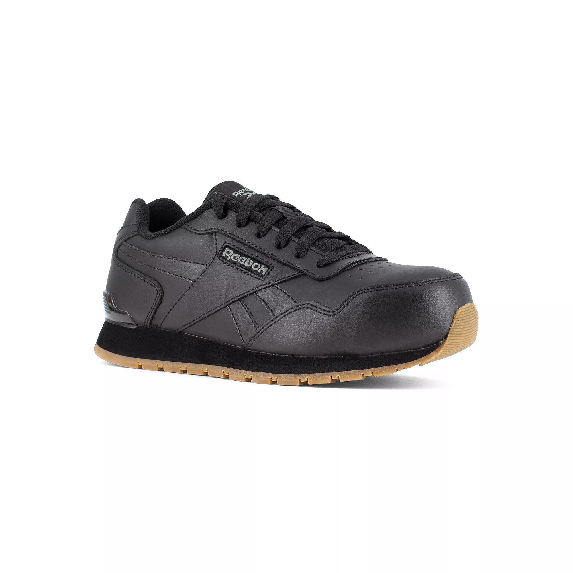 Reebok Harman Work Men's Leather & Suede Composite-Toe Shoes, Size: 9.5, Black Product Image