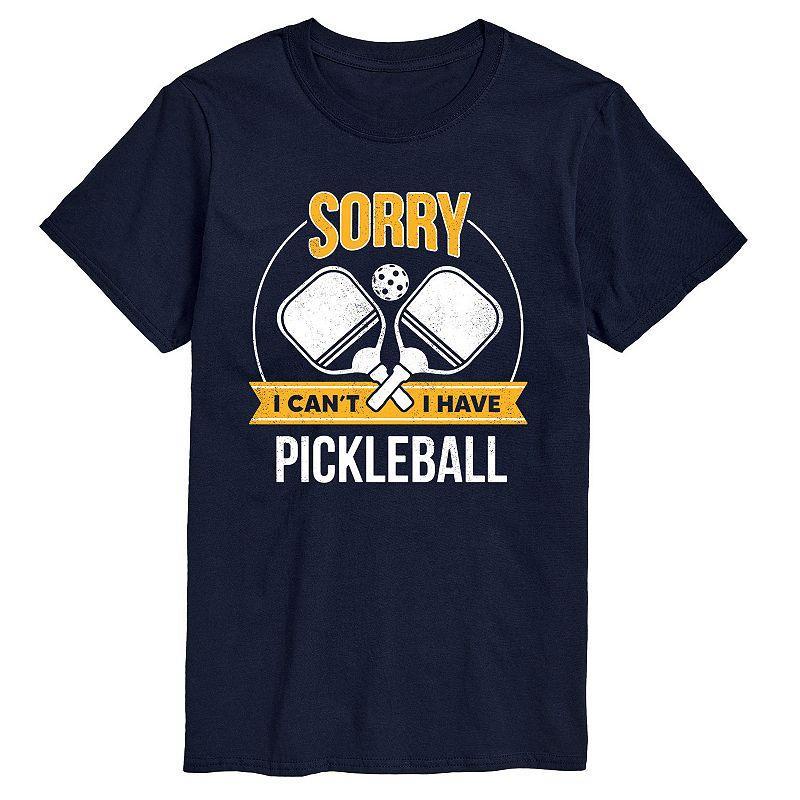 Big & Tall Sorry Cant Pickleball Tee, Mens Blue Product Image