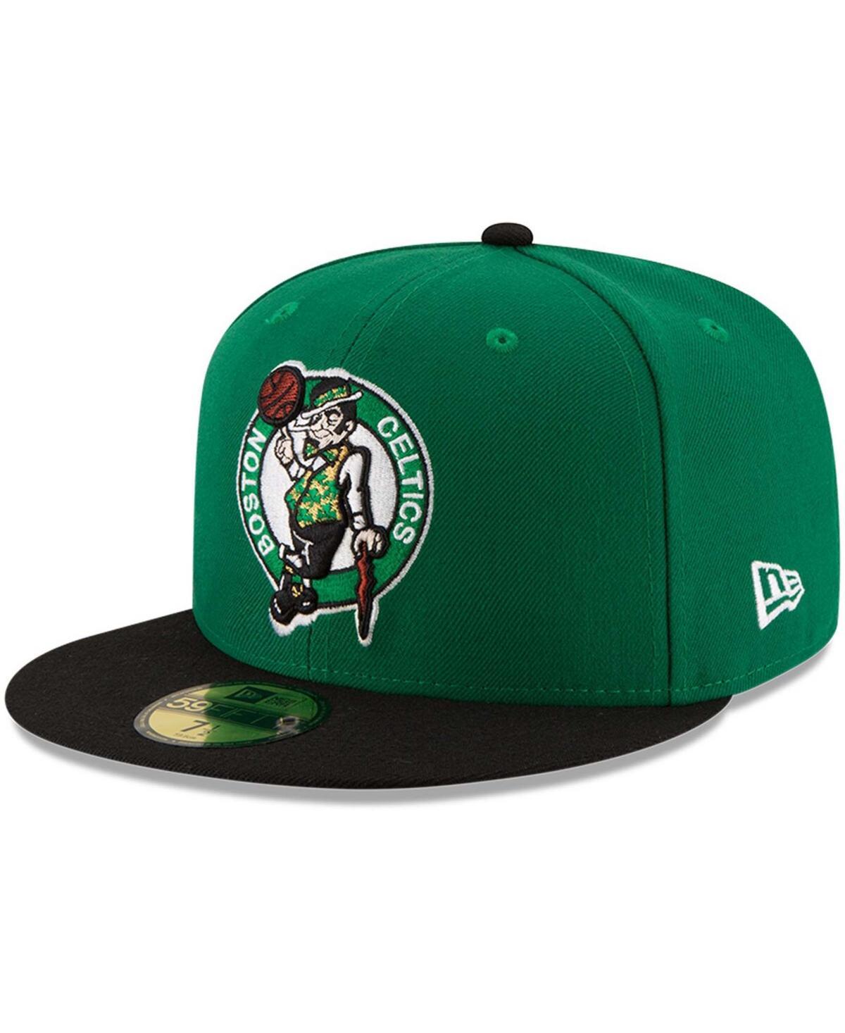 Men's New Era Green/Black Boston Celtics Official Team Color 2Tone 59FIFTY Fitted Hat, Size: 8 Product Image